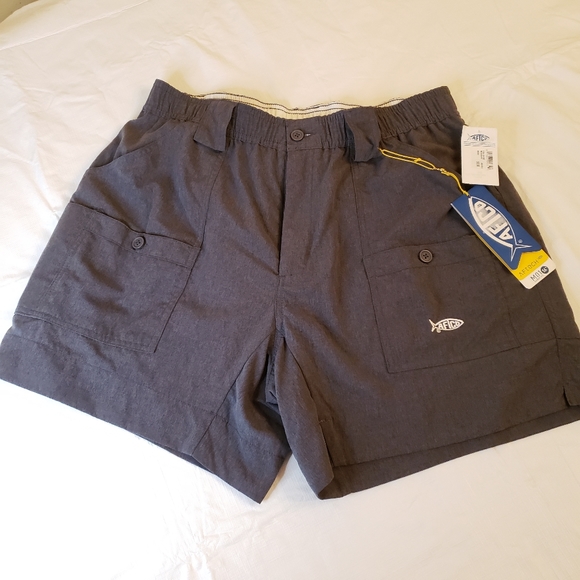 AFTCO Other - AFTCO Fishing Shorts Men's 34 Heather Gray Nylon Classic Fit NWT